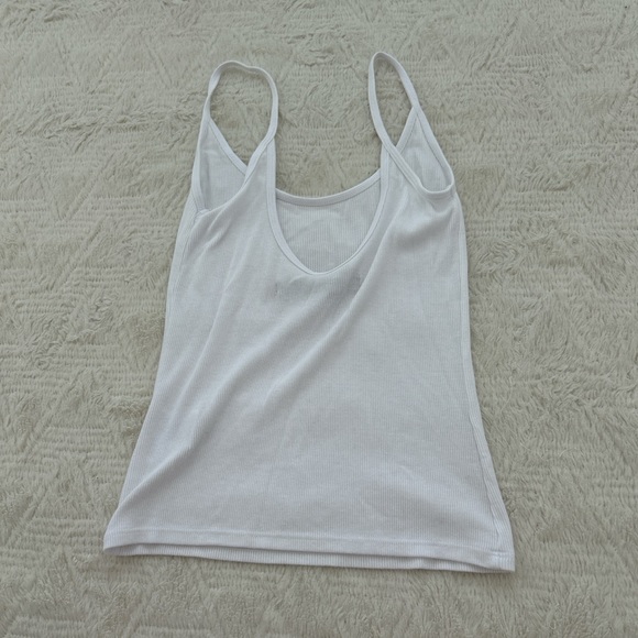 Enza Costa silk blend essential tank top in white - Picture 5 of 8
